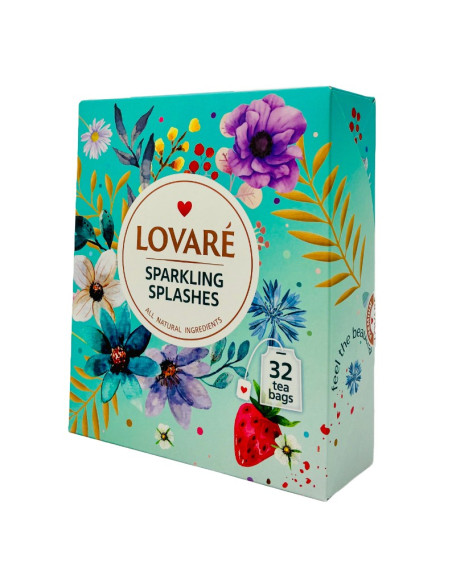 Herbata LOVARE Sparkling Splashes mieszanka czarnej i zielonej 32tb