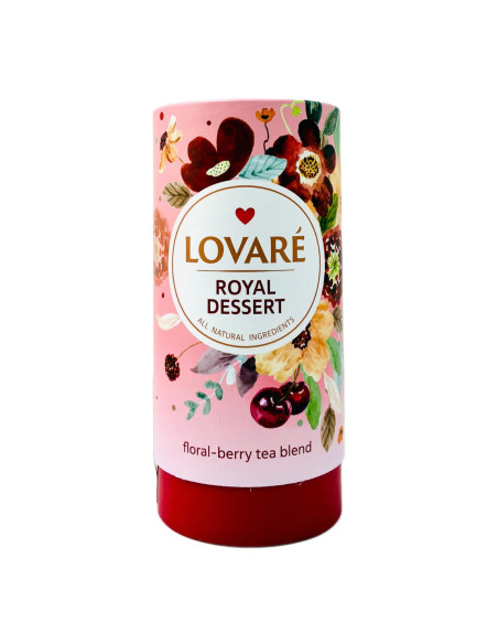 Herbata LOVARE Royal Dessert sypana kwiatowa z hibiskusem i owocami 80g