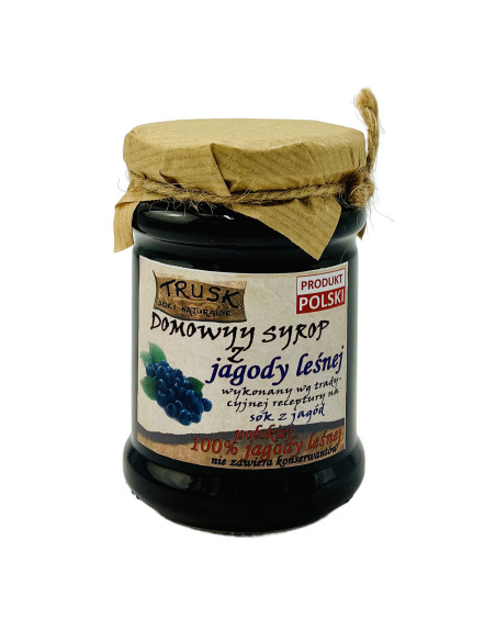 Domowy syrop tradycyjny z jagody leśnej TRUSK 230ml